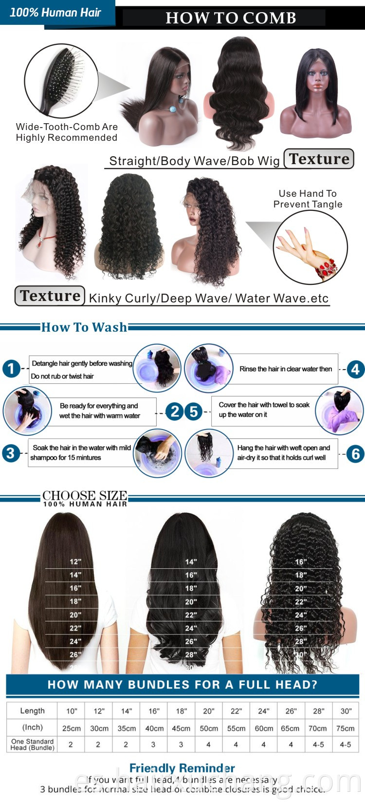 Nuevo producto Ombre 1B/30 Extensiones de cabello humano paquetes de cabello indio crudo con cierre